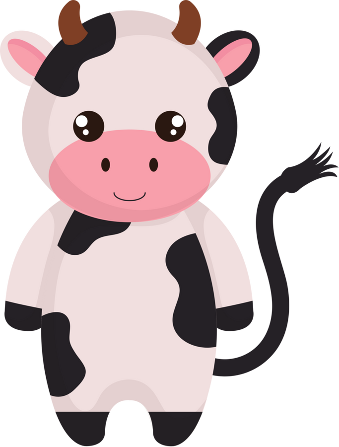 icon Farm Animal sticker vacas kawai   adorable standing bab